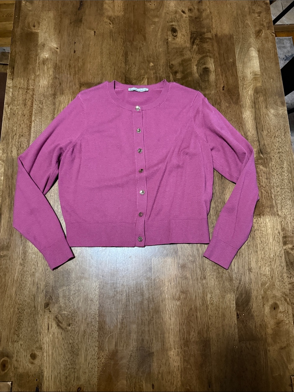 Abercrombie & Fitch Rose Pink Button-Up Cardigan
